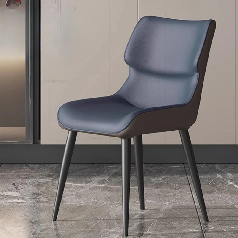 

Modern Dining Chair Nordic Waterproof Blue Designer Kitchen Dining Chairs Minimalist Occasional Sedie Sala Da Pranzo Furniture