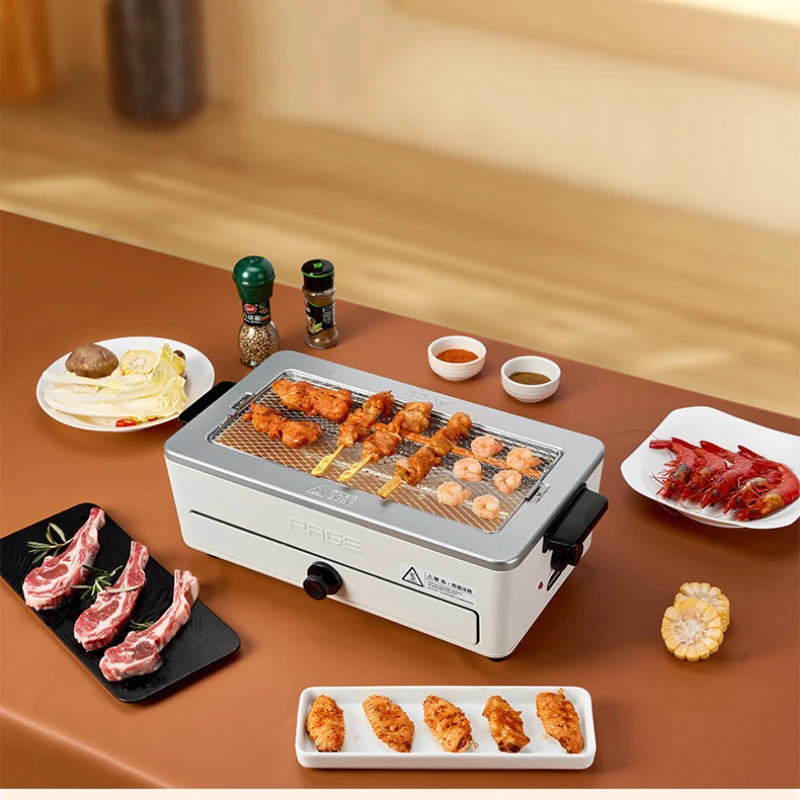 

Electric Barbecue Oven, Multifunctional Indoor Household Small Smokeless Grill, Meat Grill, Skewer Grill, Kitchen