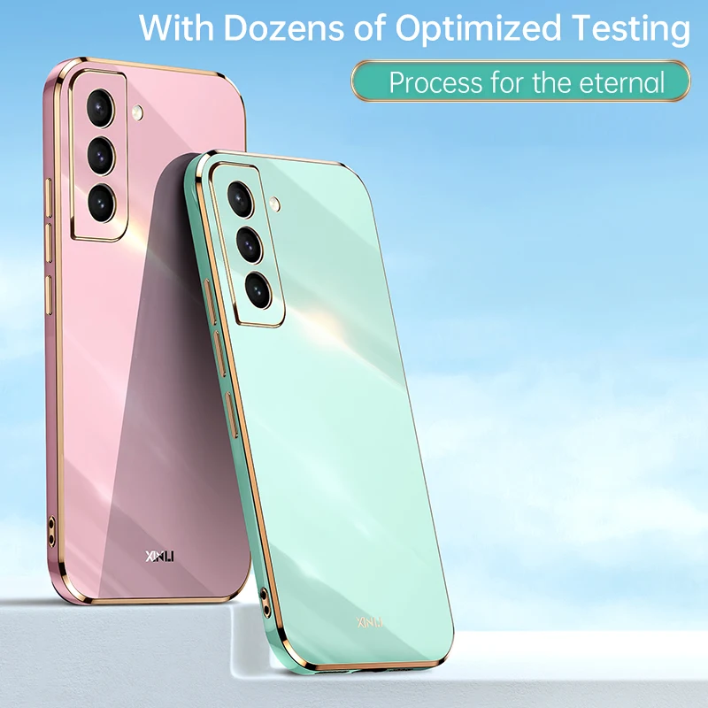 Чехол для Samsung Galaxy S21, роскошный чехол с квадратным покрытием, Женский/Модный чехол для телефона, противоударный силиконовый чехол-накладка Чехол для Samsung Galaxy S21, роскошный чехол с квадратным покрытием, Женский/Модный чехол для телефона, противоударный силиконовый чехол-накладка