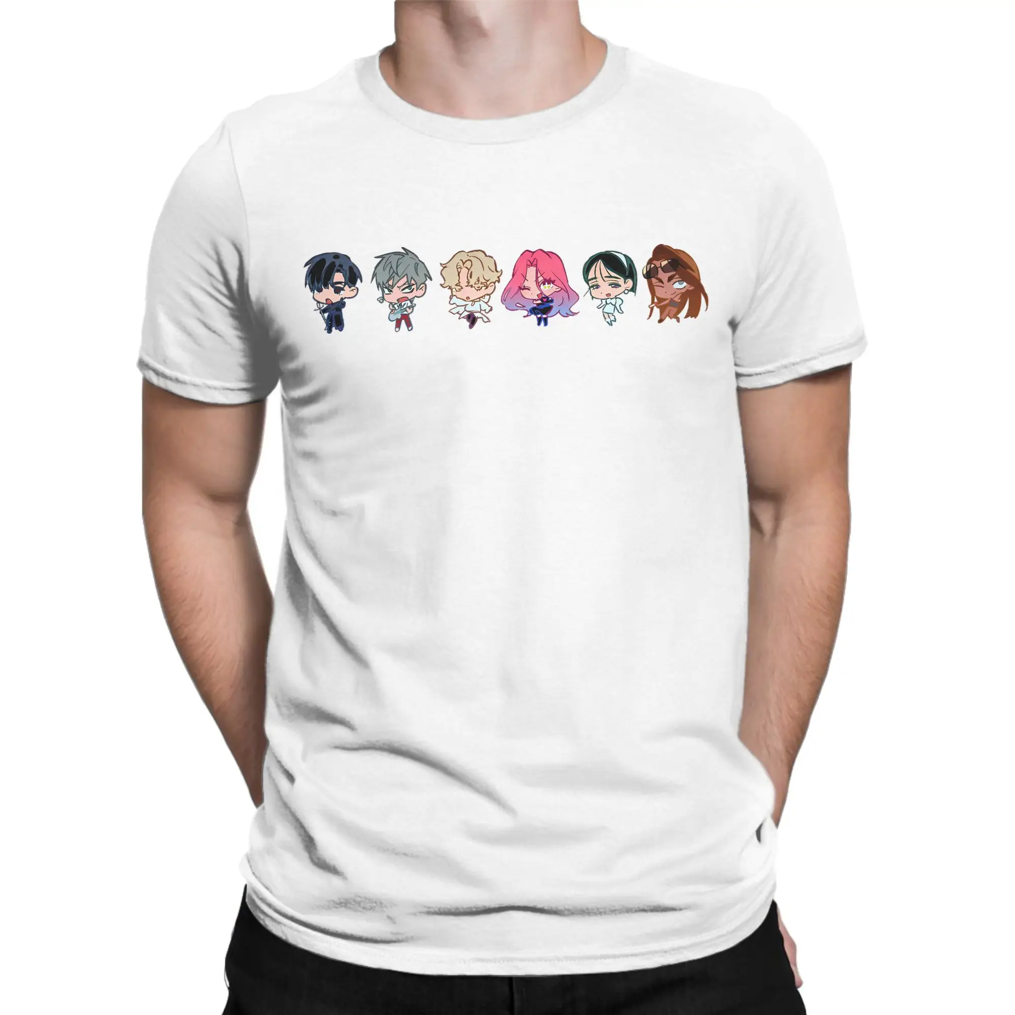 Alien Stage Anime T-Shirts for Men Women Mizi Sua Till Ivan Hyuna Luka Funny Cotton Tee Shirt Round Neck T Shirts Summer Clothes