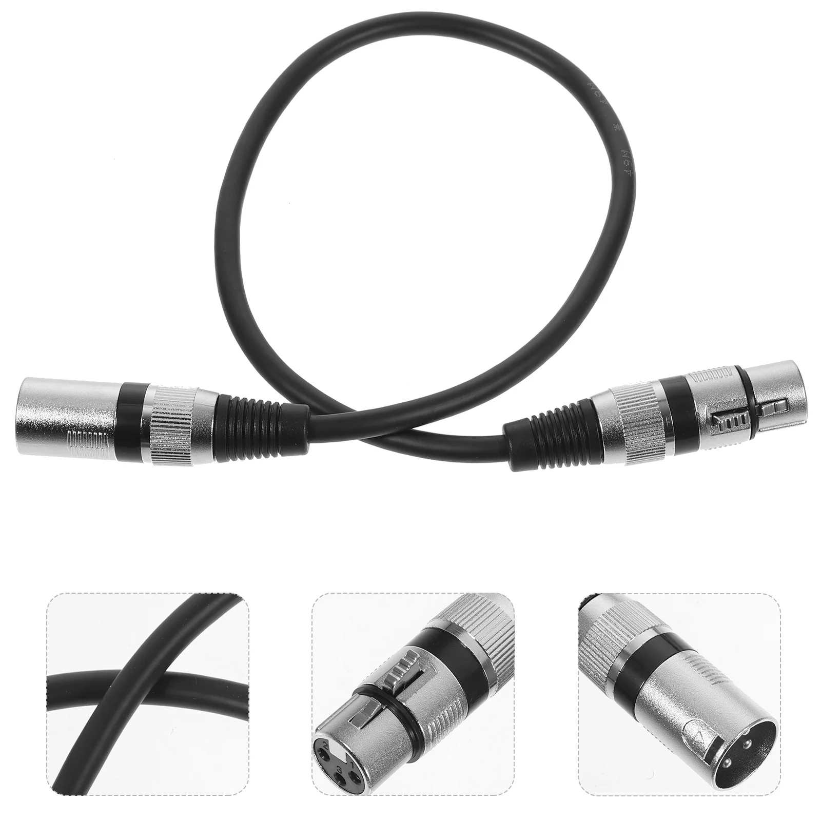 

6pcs XLR PIN Mic Cables Male Microphone Cable to Female Audio Xlr Cable Line Silver Black 0.5m Microphone Accessories