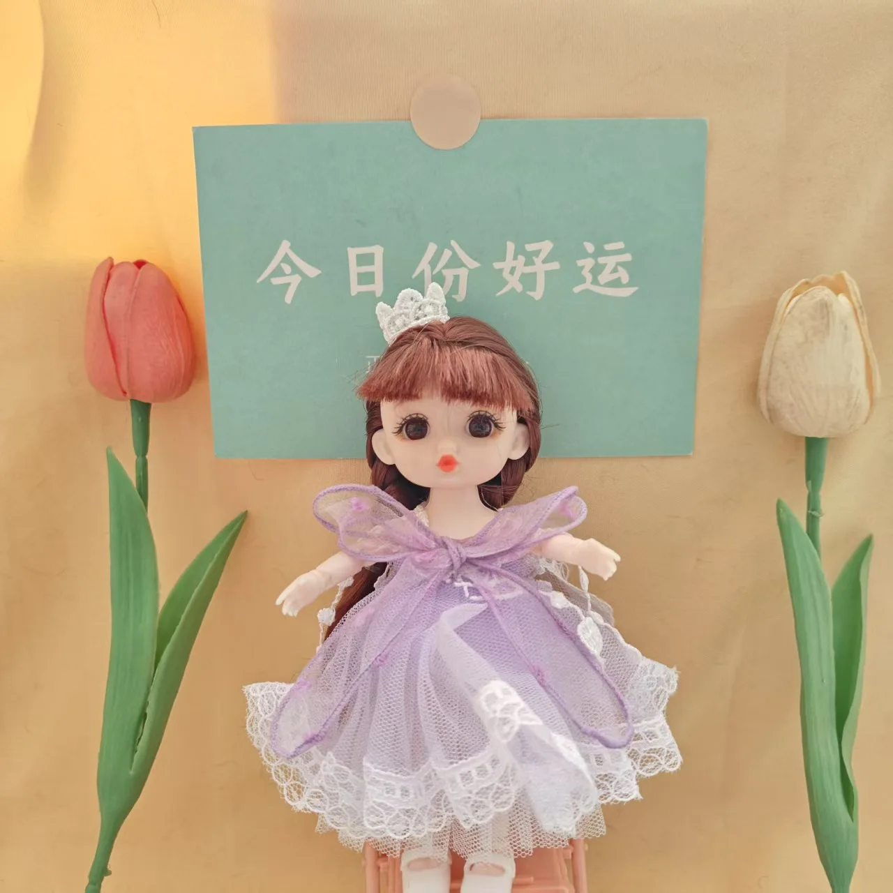 1/8 Kawaii Maruko Mädchen Prinzessin Puppe Spielzeug 17 cm BJD Puppe Gelenke Bewegliche Mode Kleid Kinder Spielen Haus Dress up Spielzeug Geschenk