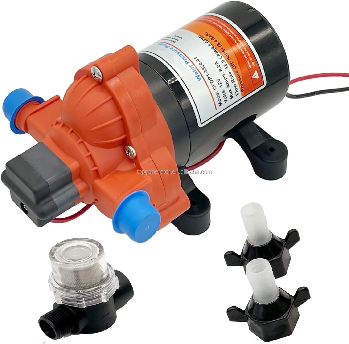 RV Fresh Water Pump 12V DC 3.0GPM 45PSI With Pressure Switch Water Pressure Diaphragm Pump On Demand For Yacht Camper Food Truck