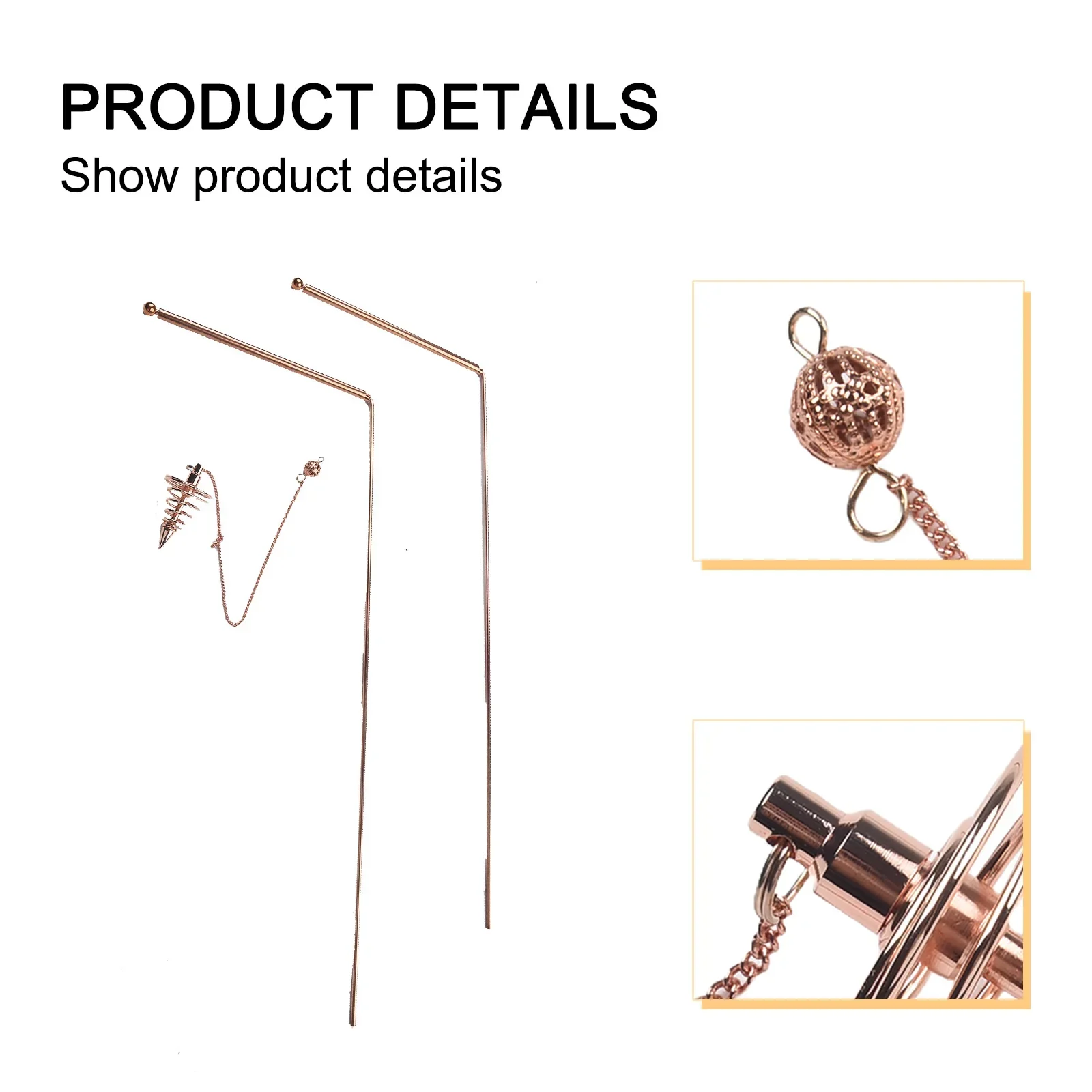 

2pcs Sticks Detector Rod Copper Probe For Water Treasure Finding Metal Probing Tool Single Flat-head Detector Rods Measuring