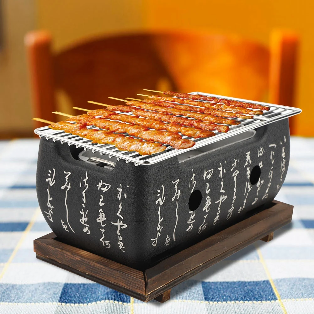 Barbecue Stove Rectangular Furnace Japanese Cuisine Charcoal Stove Japanese Barbecue Alcohol Stove Barbecue Grill Cooking Oven