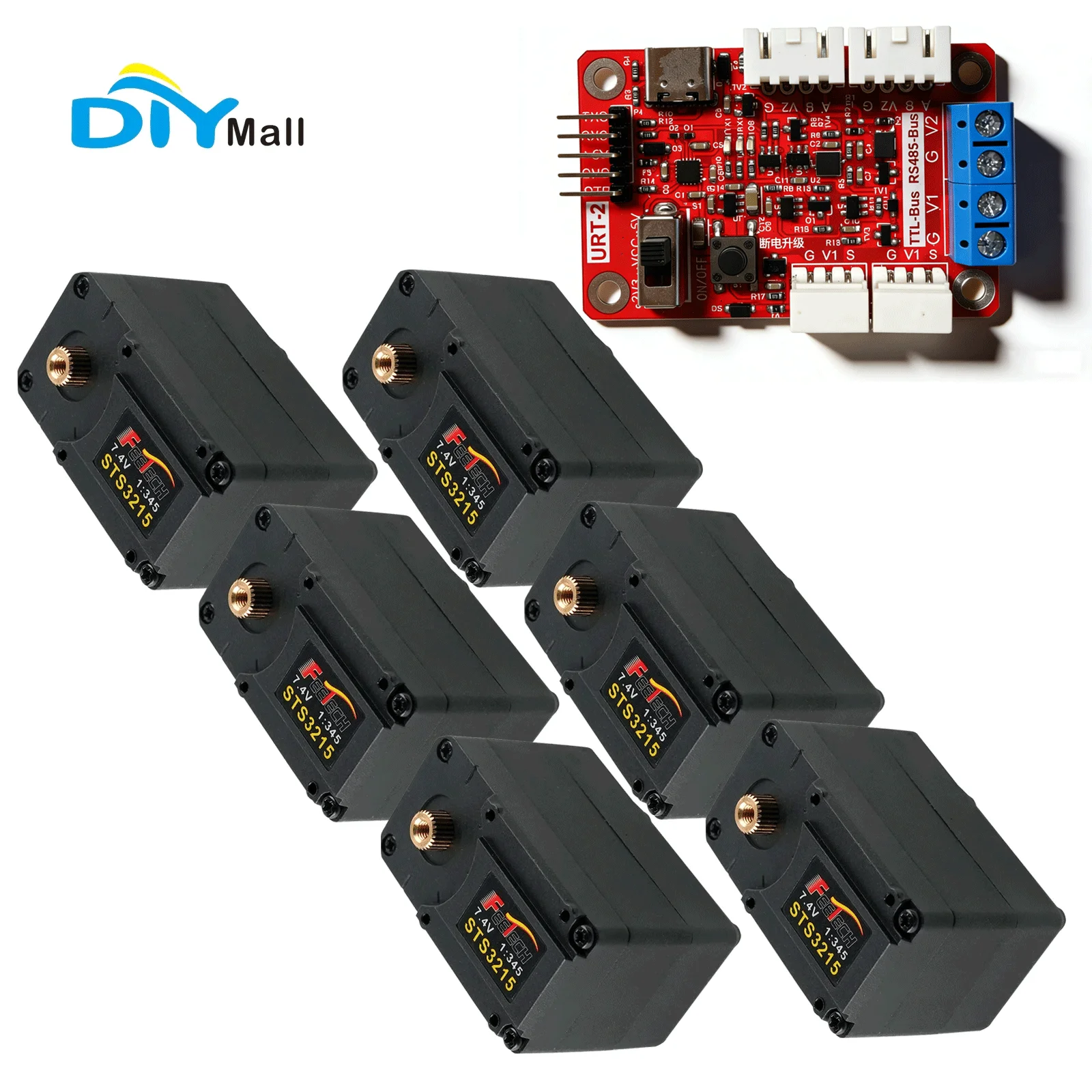 Feetech 7.4V 19KG 360 Degree TTL Serial Bus Smart Servo with Feedback Metal Gear for Robotic Arm and Industrial Automation
