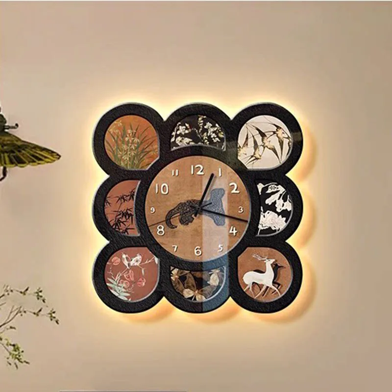 LED Wall Clock Modern Design Large Screen Display Temperature Date Week for Living Room Bedroom Kitchen Office Home Decor Silent