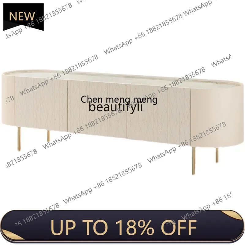 

P178 Легкий роскошный сервант из цельного дерева, дизайнерский входной шкаф для ресторана, итальянский минималистичный шкафчик из нержавеющей стали, массив Wo