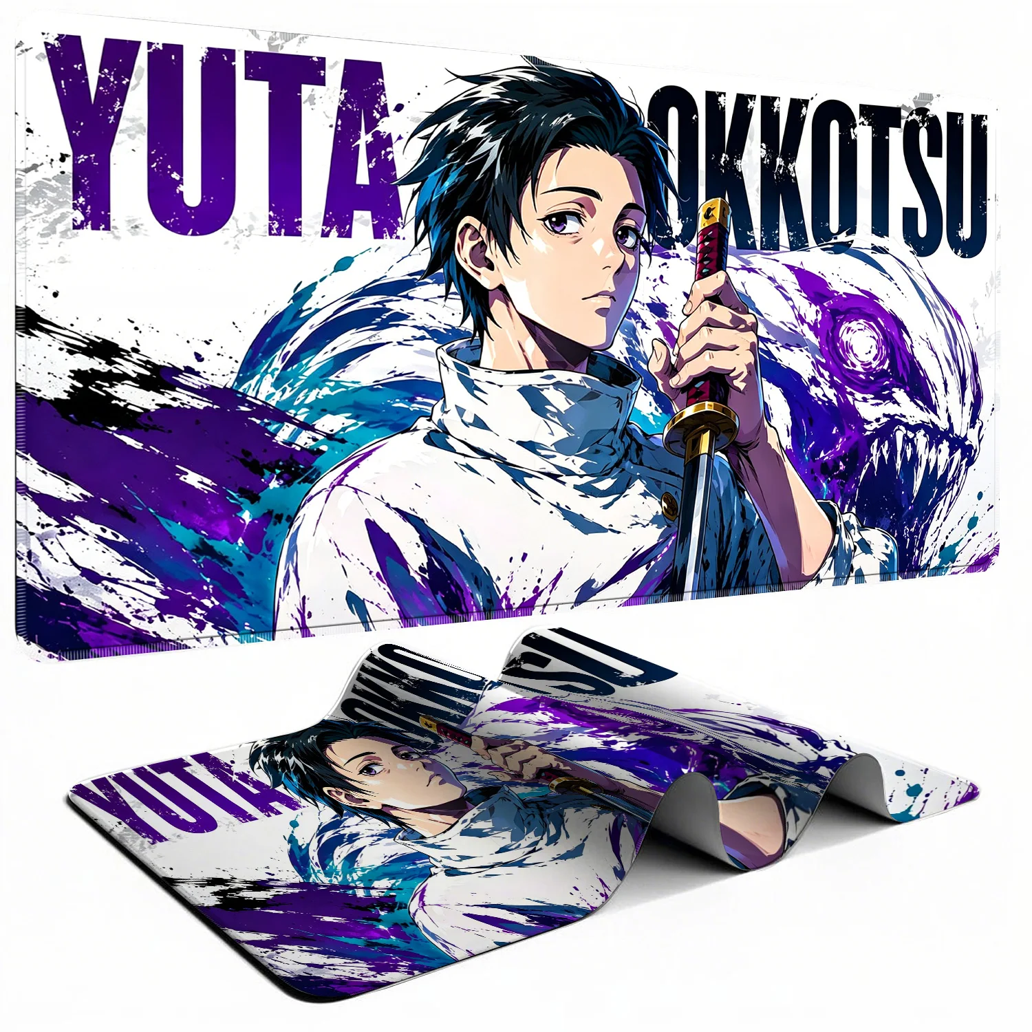 HD Anime Lila Mauspad Yuta Okkotsu Gaming Tastaturunterlage Laptop-Mauspad PC J-Jujutsu Kaisen Gamer Schreibtischunterlage