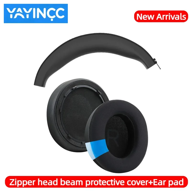 Replacement Ice-Gel/leather Ear Pads/Silicone zipper head beam protective cover for Anker Soundcore Space Q45 Headset - view 5