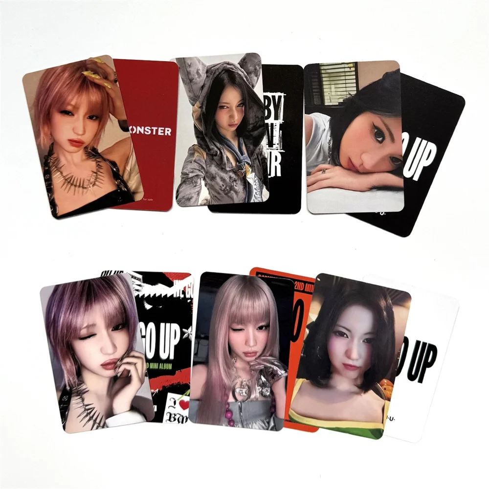 ألبوم KPOP BABYMONSTER الجديد WE GO UP بطاقات الصور مزدوجة الجانبين بطاقات LOMO اللامعة ASA AHYEON PHARITA RUKA RORA بطاقة بريدية هدية للمعجبين