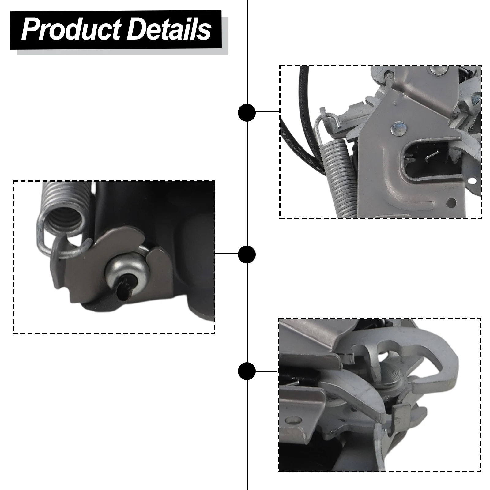 

1pcs Sliver Metal Front Left Bonnet Lock For BMW For F40 For G20 G22 OEM Number 51237468349 Replacement Car Accessories