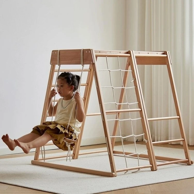 

Beech children's climbing frame indoor household small family playground baby rock climbing slide swing combination naughty