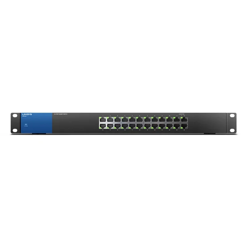 LINKSYS LGS124 24 Port Business Desktop Gigabit Switch Wired Connection Speed Up1000 Mbps 24 Gigabit Ethernet Auto-Sensing
