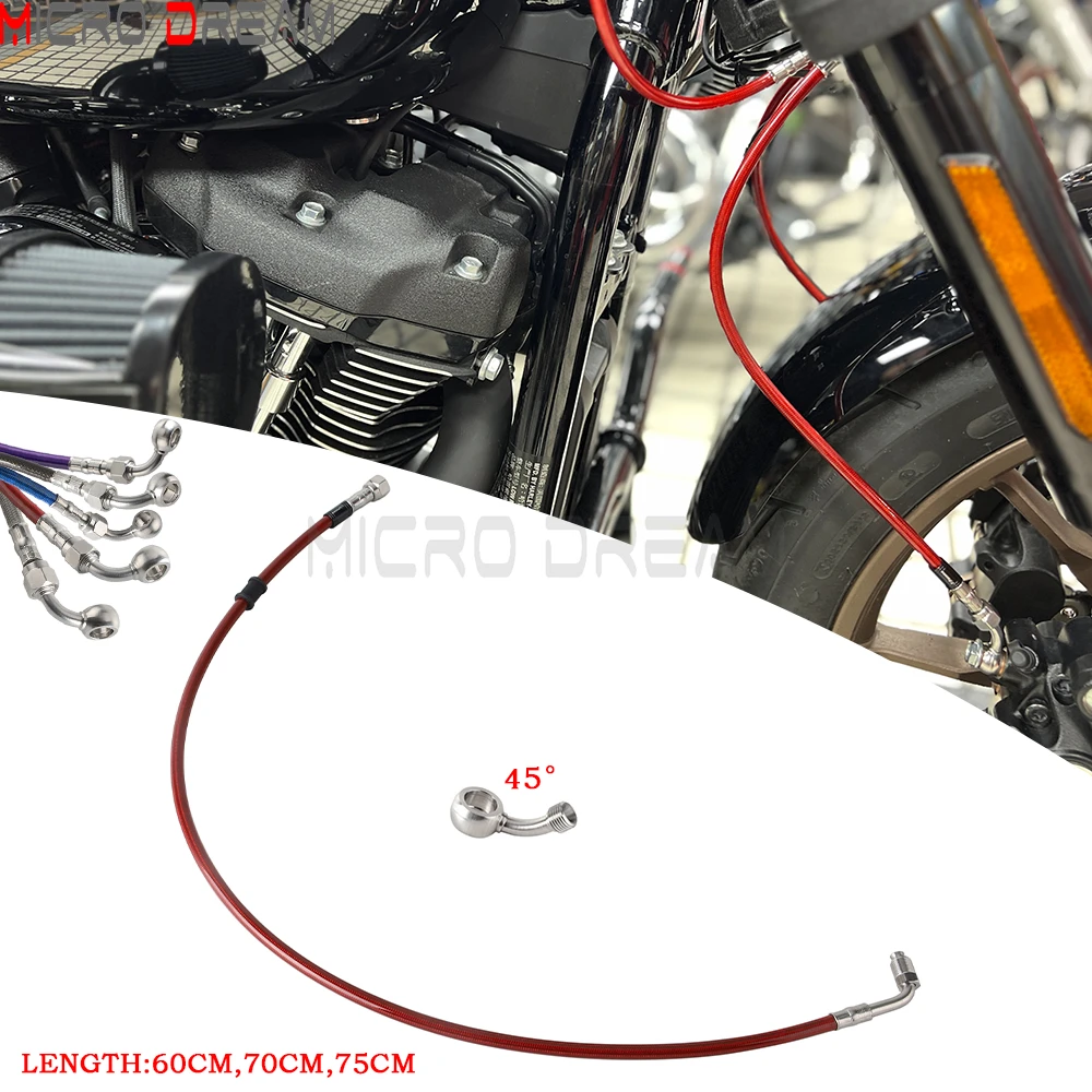 Motorcycle Brake Hose Brake Line W/ ABS Controller Master Cylinder Banjo Adapter For Harley Softail M8 FXLR FXST FLSB 2018-2024
