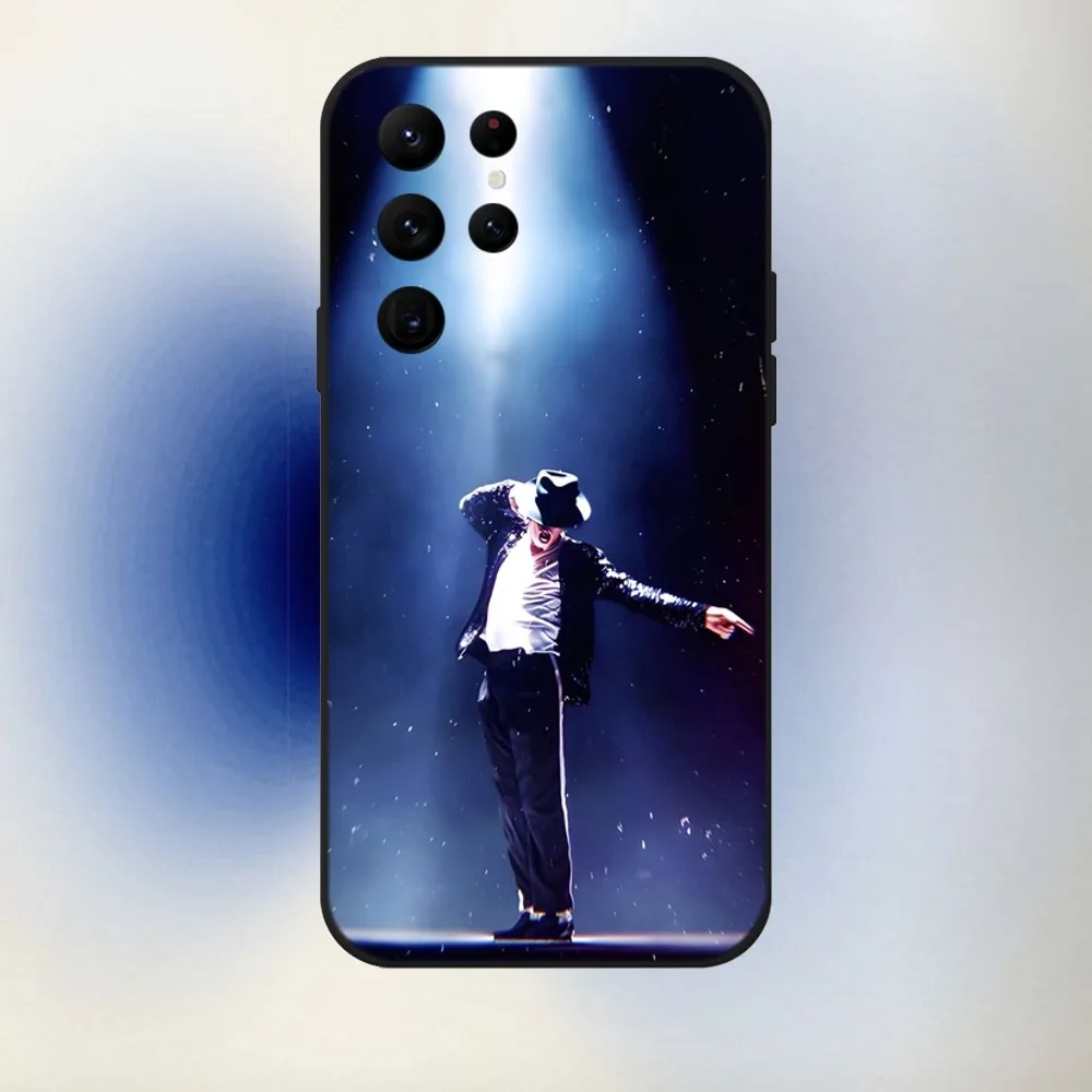 M-Michael J-Jackson Legendary Singer Phone Case For Samsung S24,23,22,30,21,10,9,Ultra,Plus,Lite,FE,5G Black Soft Case