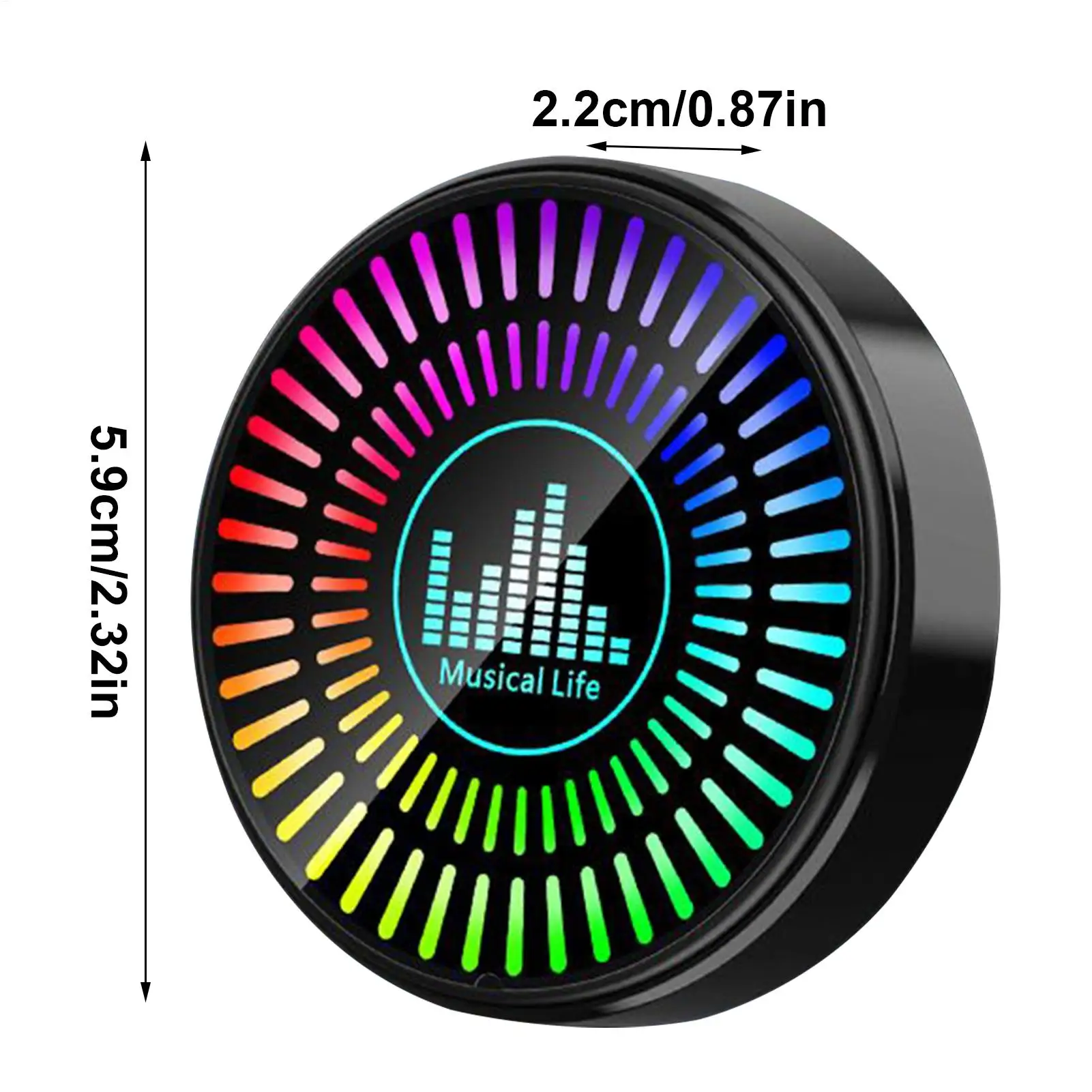 Music Rhythm Car Diffuser & Mood Light, Sound Activated Color Changing with Fragrance, USB Powered for Vehicle and Home Decor