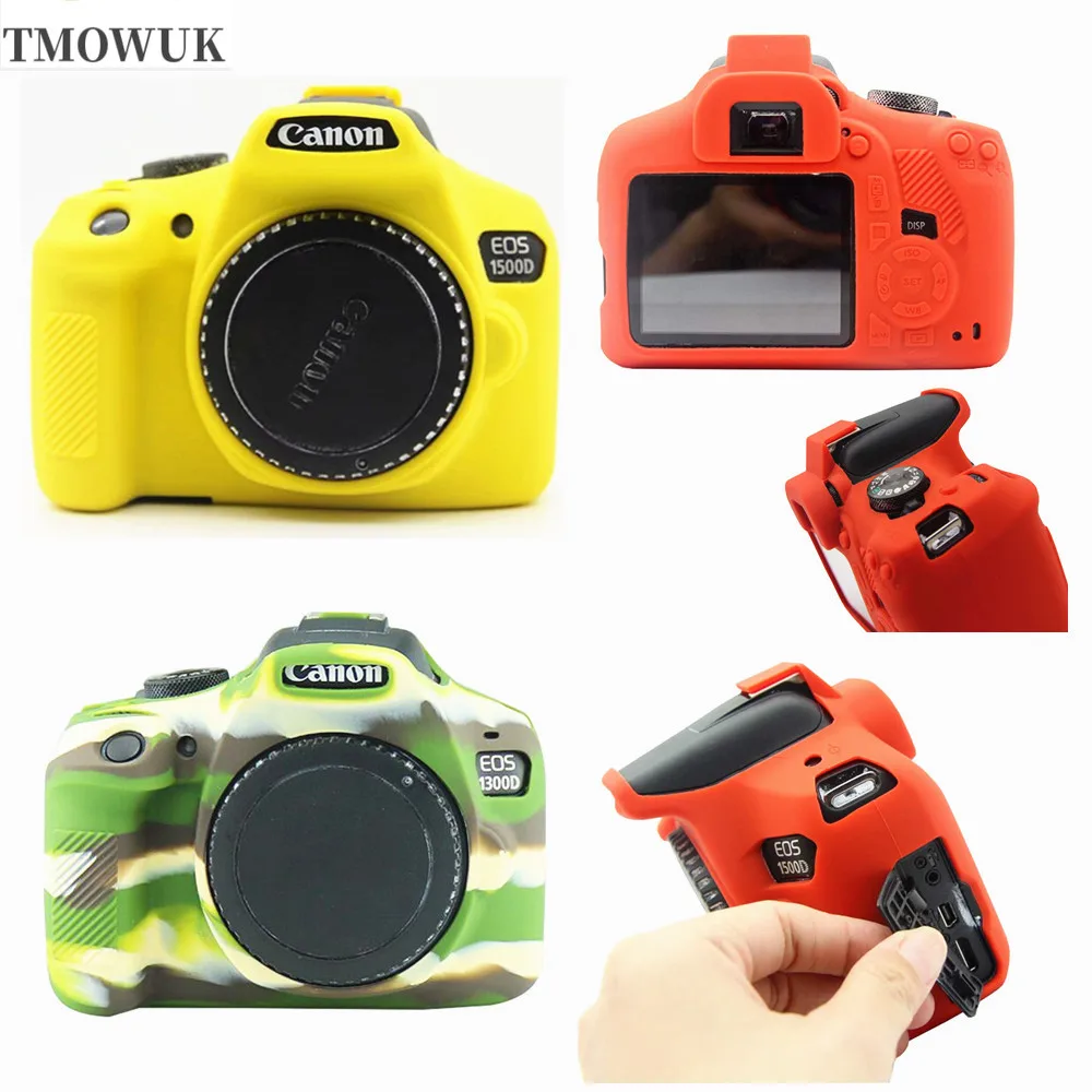 

DSLR Camera Bag Silicone Armor Skin Case Body Cover Protector For Canon EOS 1500D 2000D Rebel T7 Kiss X90