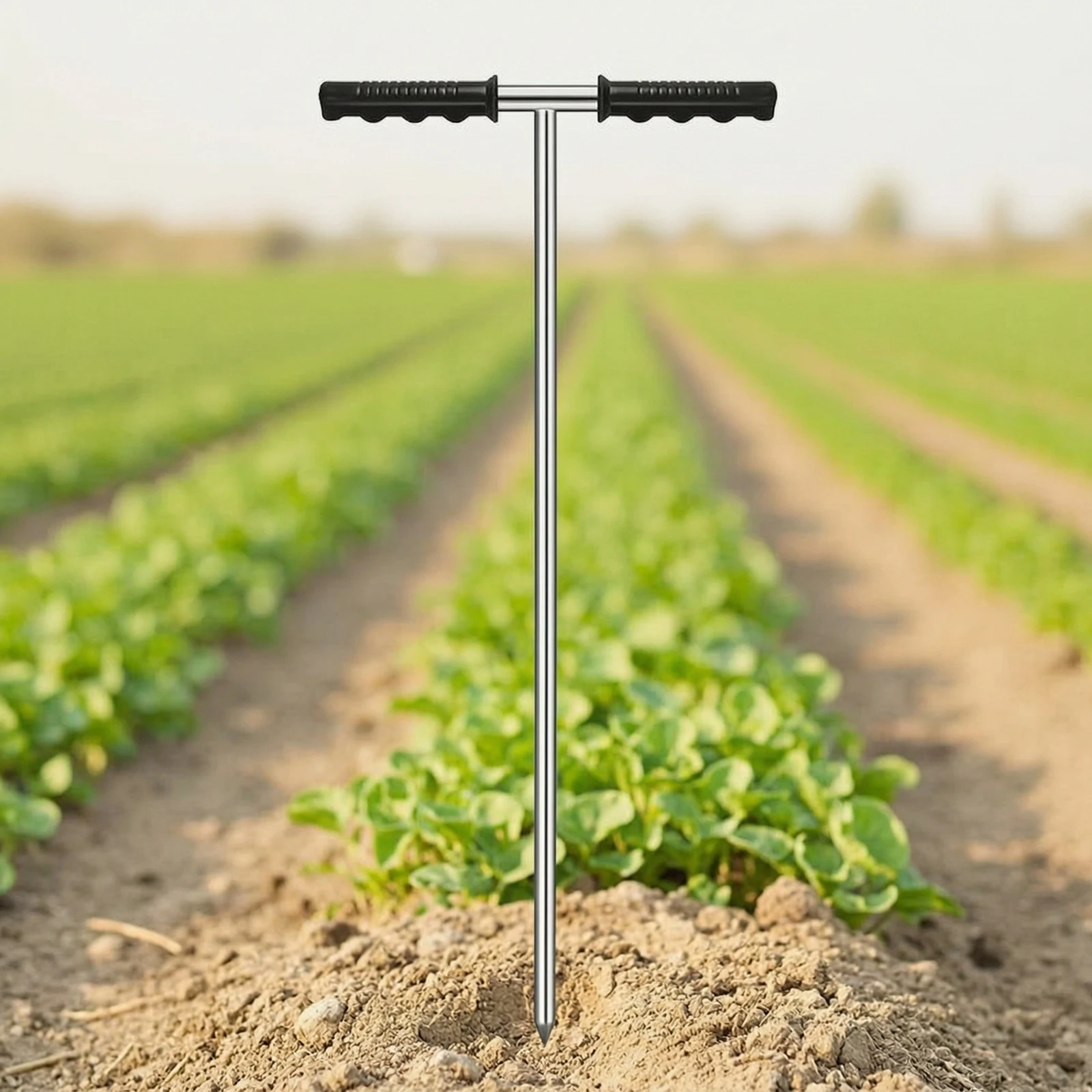 Soil Rod with T-Handle Stainle - Gardening Tools Long Handle recension och pris