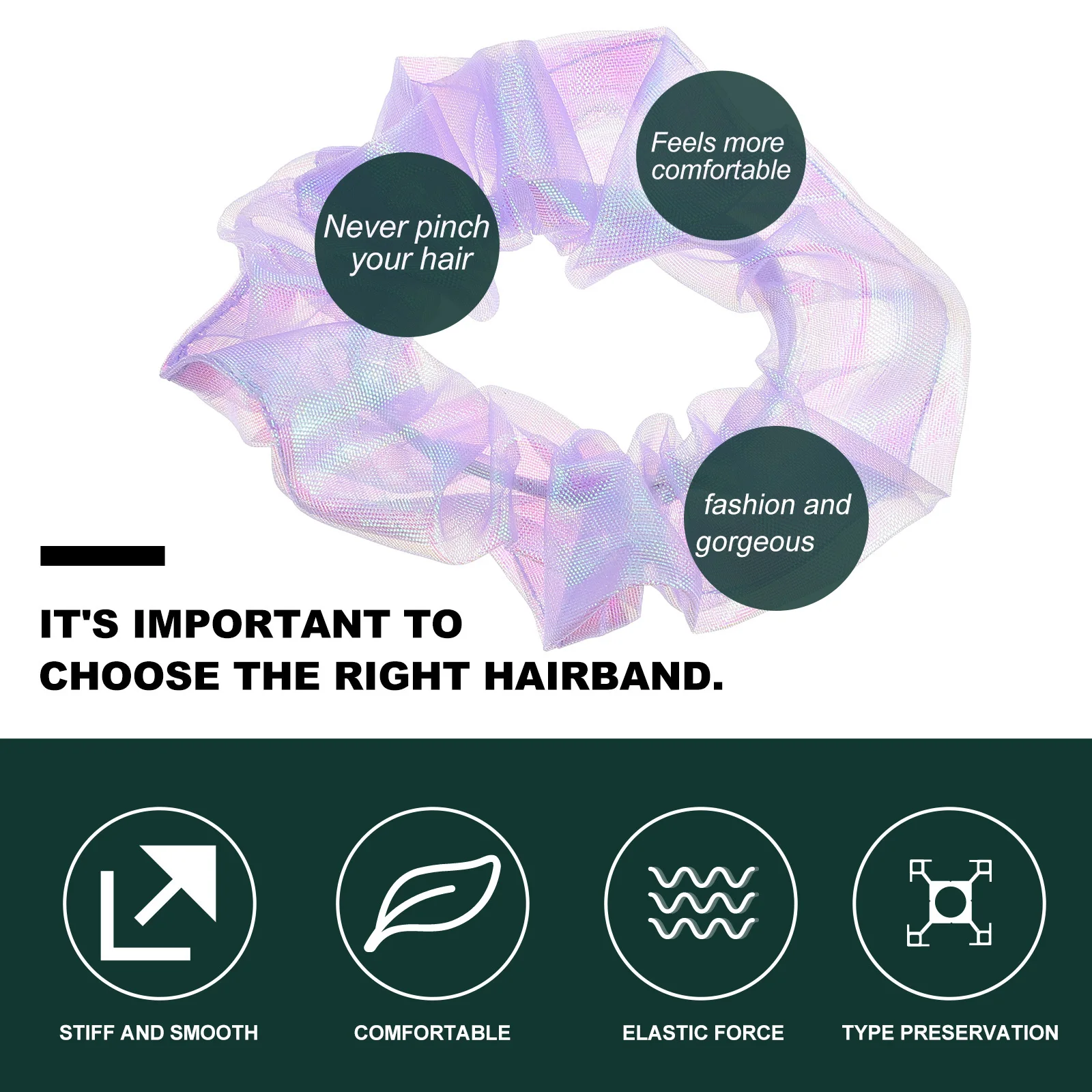 

4 шт., резинки для волос из органзы, эластичные резинки для волос, веревки для женщин, декоративные долговечные удобные аксессуары для волос