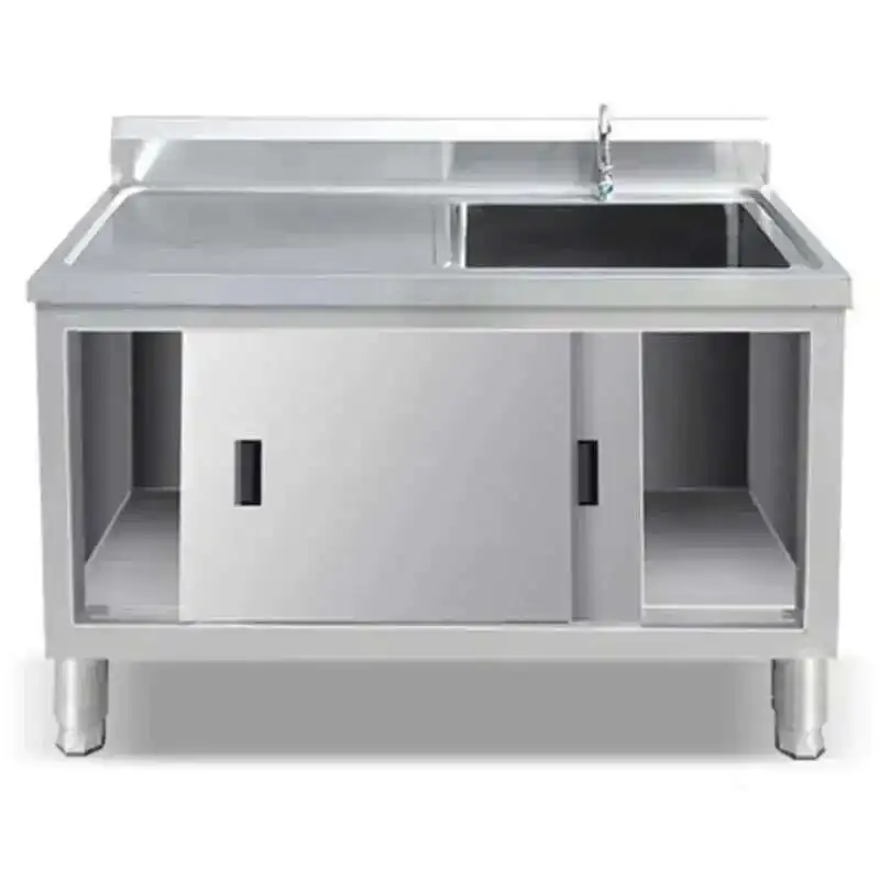 

Кухонные мойки из нержавеющей стали, коммерческие мойки, платформа для овощей, многофункциональная передвижная дверная плита, шкаф с раковиной X