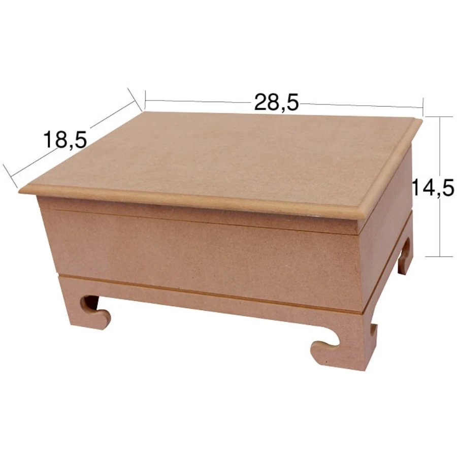 KU367 Small Pence Toe Box, Can Be Painted Wood Mdf Box