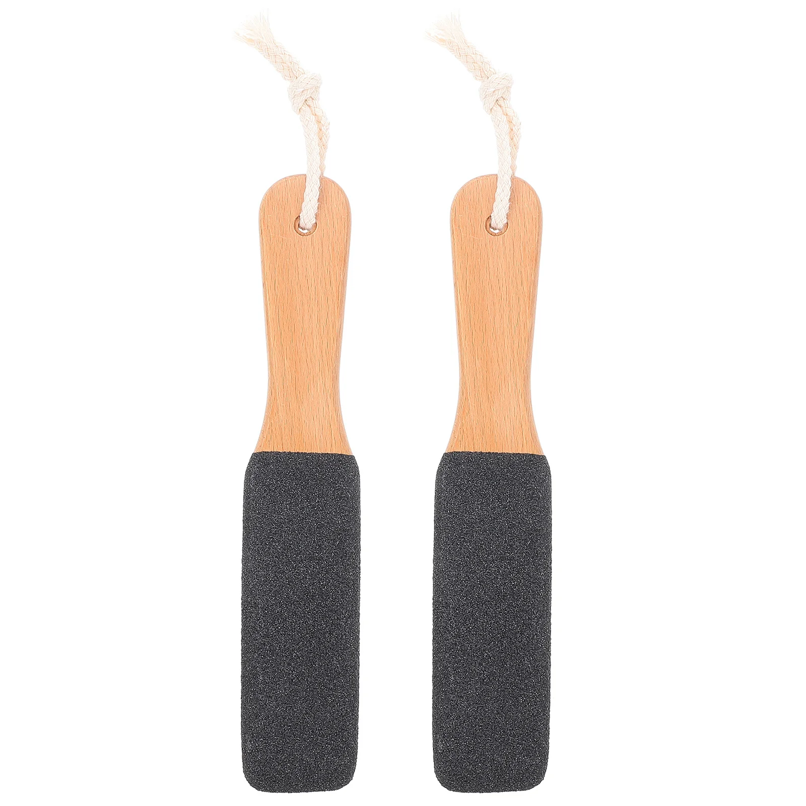 Depurador de pies de madera, herramienta de pedicura de doble cara, Lima para el cuidado de los pies, producto para eliminar la piel dura, exfoliante, recortador de piel muerta, 2 uds.