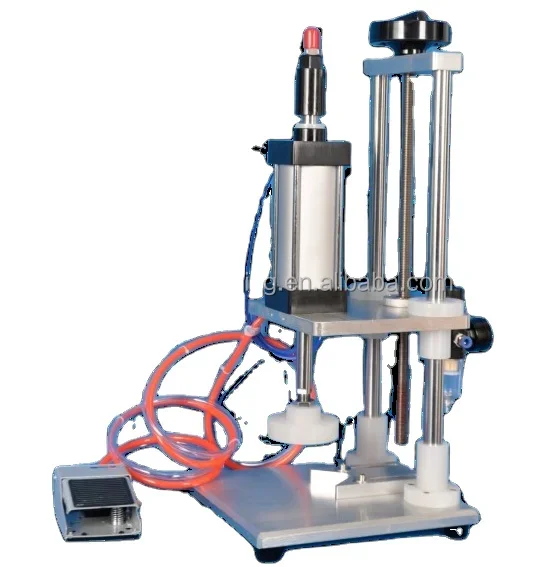 

Semi-automatic upgrade pure pneumatic direct pressure perfume bottle corking capping machine tearing and pulling capping machine