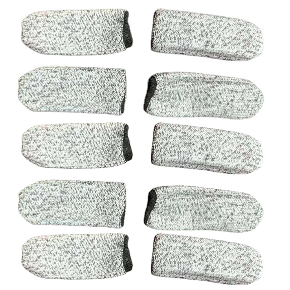 10 Pcs Labor Insurance Finger Cots Covers Major Protective Sleeves Grey Protection for Tips Cut Resistant Protectors Work