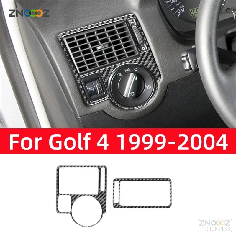 

Аксессуары для VW Golf 4 Jetta Bora MK4 R32 GTI 1999-2004, внутренняя отделка из углеродного волокна, левый и правый вентиляционные отверстия, наклейка на крышку