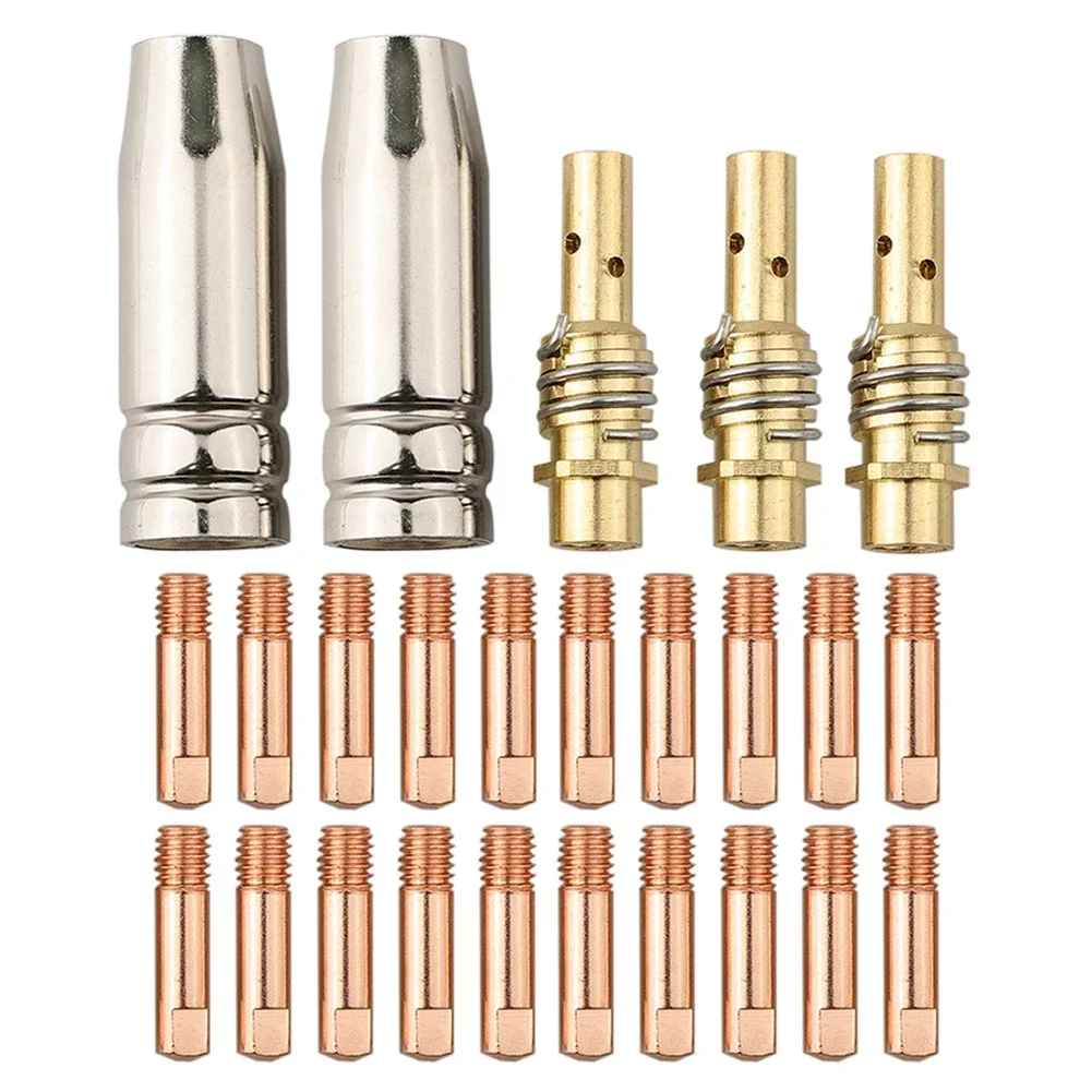 

25pcs Contact Tip Nozzle Parts Kit For 15AK For MIG Welder Accessories 0.8mm Contact Tips For The Inert Gas Welding Machine