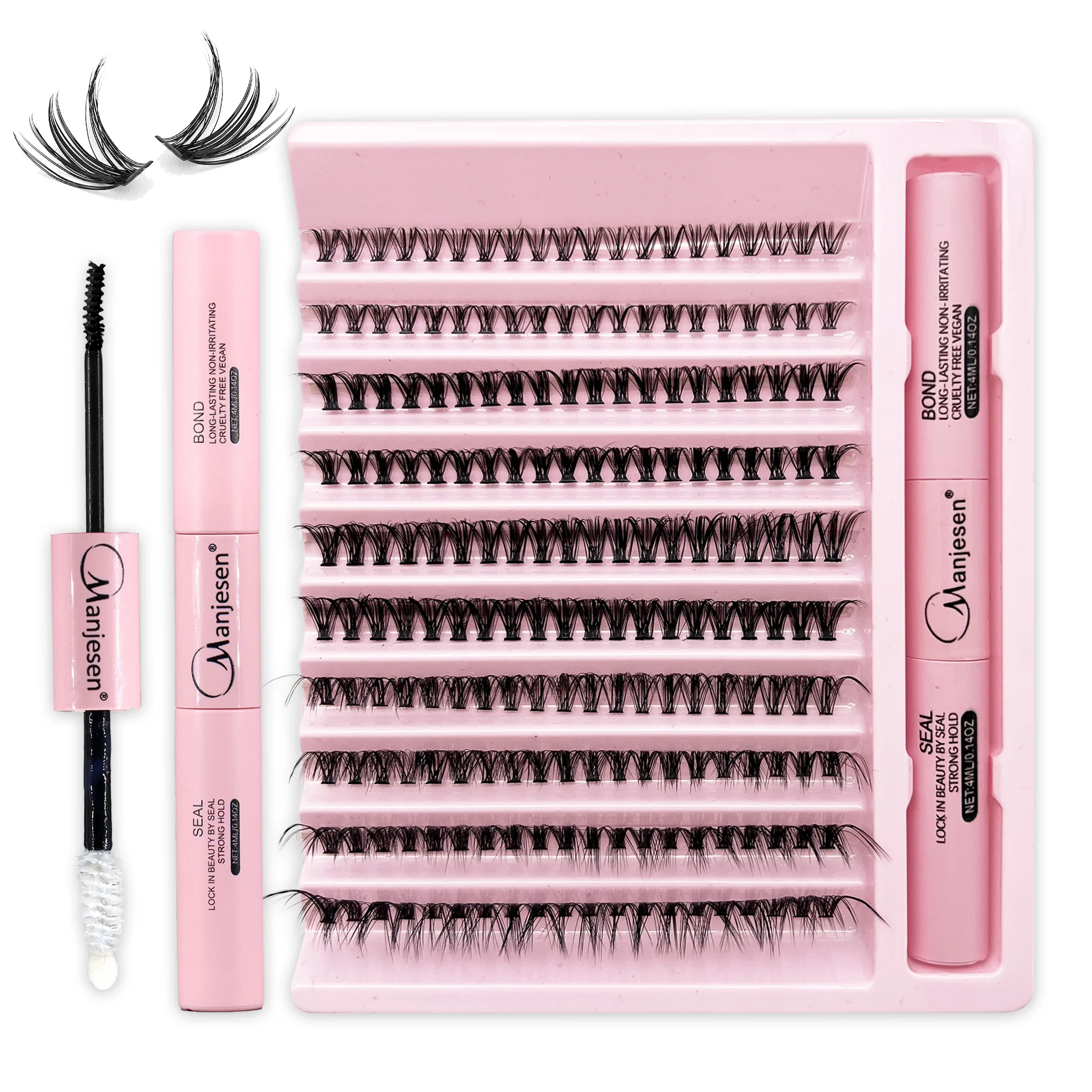 

DIY Lashes Extension Kit Eyelashes 200 PCS Clusters Lash Bond and Seal Makeup Tools for Gluing Lashes Gluing Glue Accessories