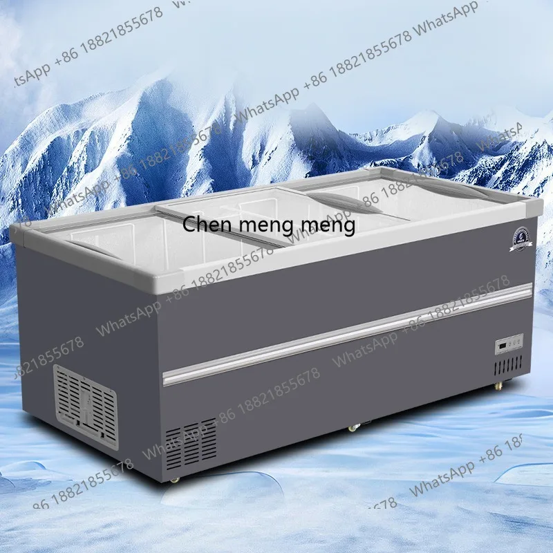 

Commercial large-capacity refrigerated and frozen display cabinet, transparent glass fresh-keeping freezer, horizontal
