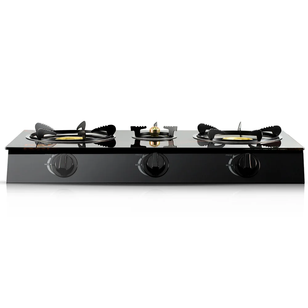 RAF Most Popular Ignition Desktop Cooktop Cooker Without Cylinder Kitchen Table Top 3 Burners Gas Stove