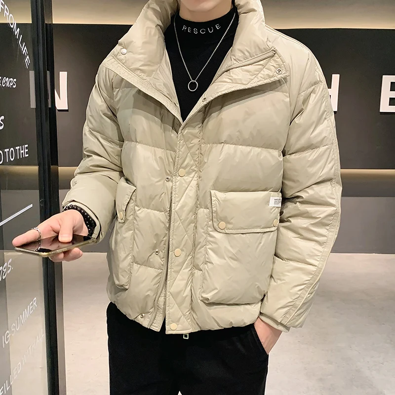 2024 new arrival winter jacket white duck down jackets men,mens fashion thicken warm parkas hooded trench coat full size M-5XL