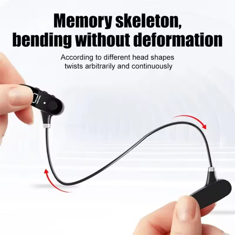 Bone conduction Bluetooth earphones for wireless sports running without in ear hanging neck digital display view 4