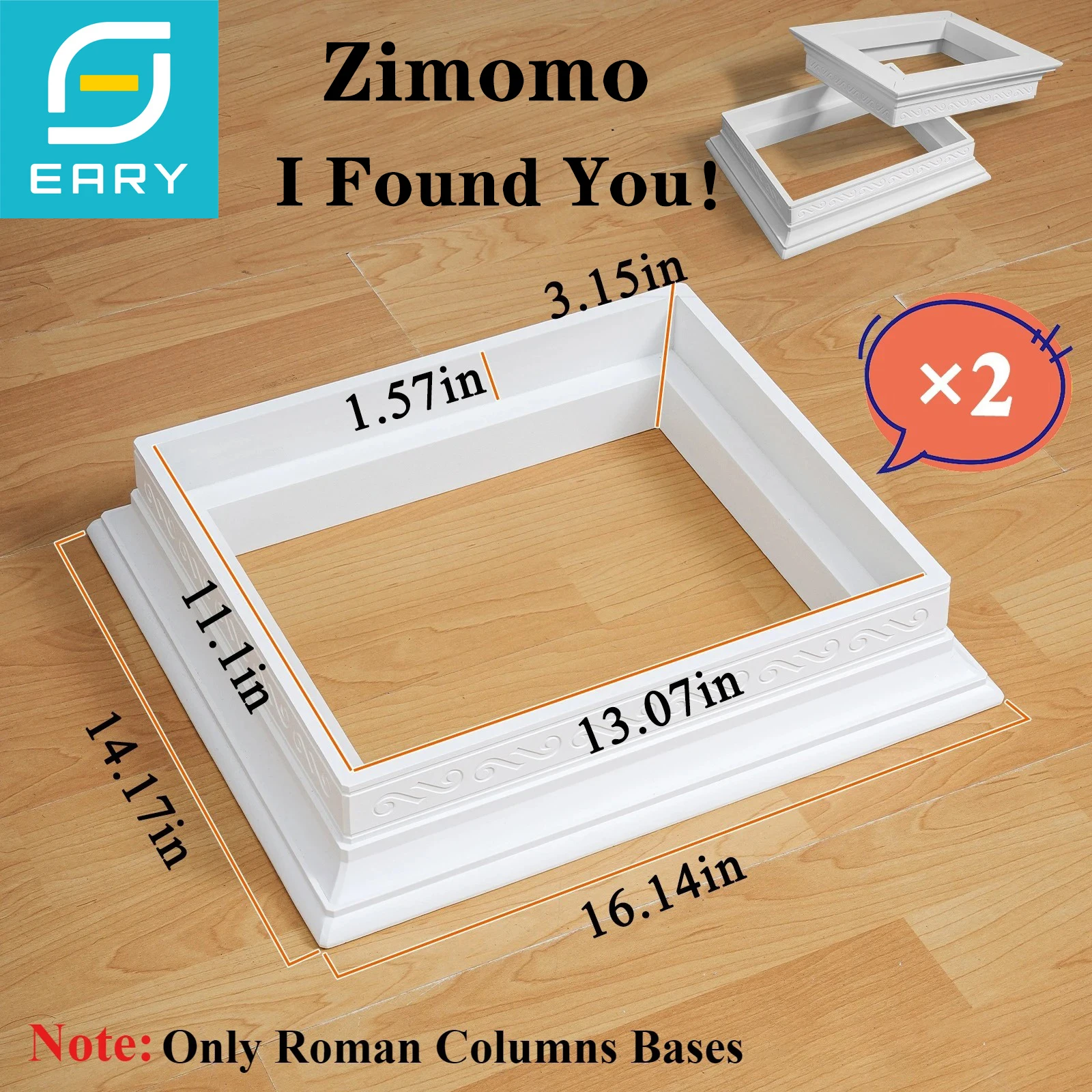 Eary 2 Pieces Roman Column Base for LABUBU for ZIMOMO for Angel Doll Display Base Anti-Tip Secure Base for Living Room Bedroom