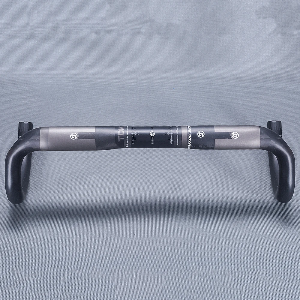 

TOMTOU Carbon Fiber Bicycle Handlebar 380/400/420/440mm Bike Road Bent Bar Cycling Handlebar Road Parts 31.8mm