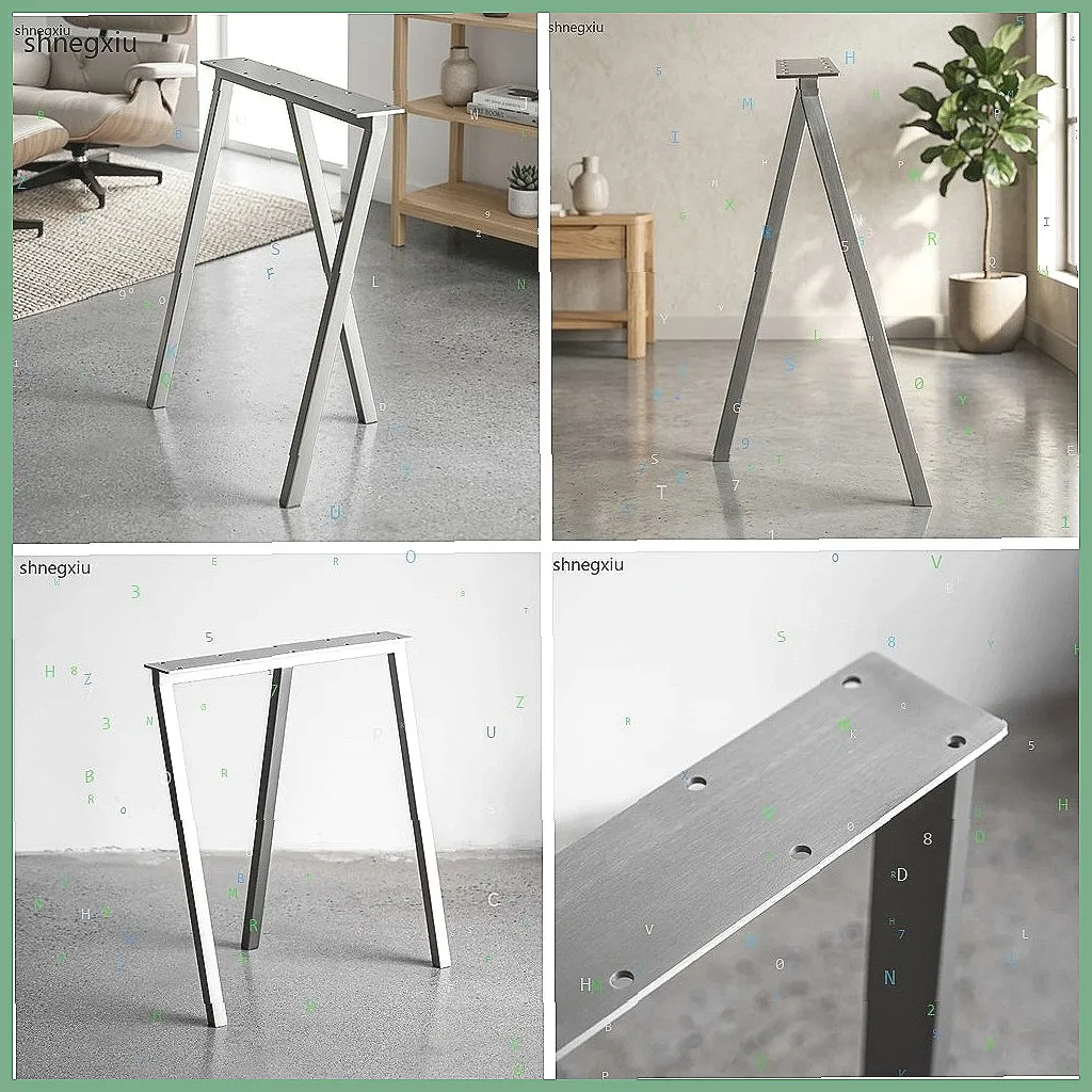 

Brushed Stainless Steel Table Legs for Industrial Desk, Kitchen Island & Office Furniture Support