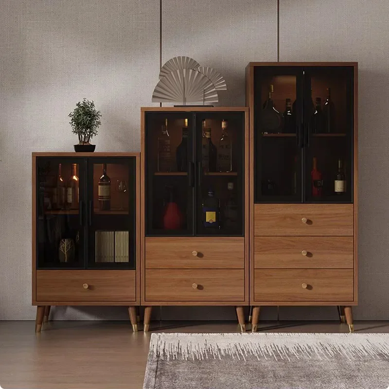 

Hanging Outdoor Wine Refrigerator Full Kitchen Cabinet Nordic Display Wall Bar Luxury Metal Storage Modern Vitrine Home Rack