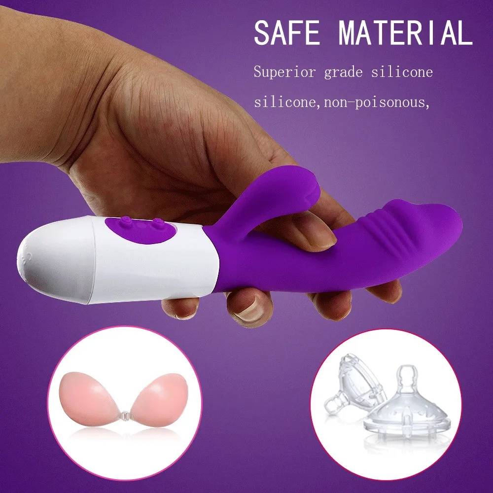 Rechargeable Dildos AV Vibrator Dual Vibration G Spot Vagina Massager for Women Sex Toys strong Stimulation Clitoris Masturbator