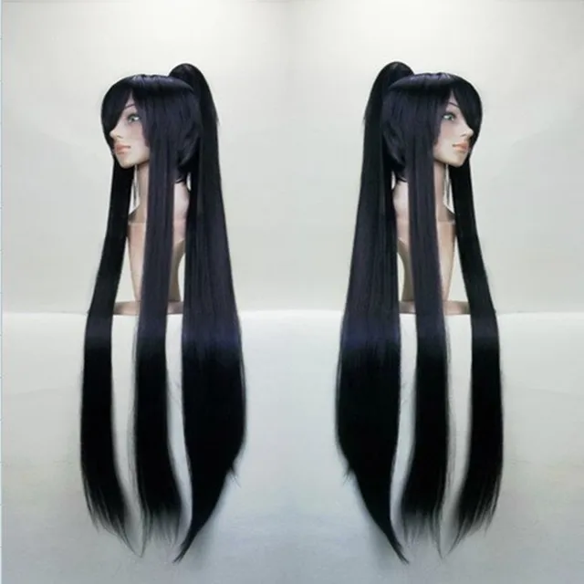 HAIRJOY ​​włosy syntetyczne peruki do cosplay długi kucyk czarna fioletowa czerwona szara peruka włókno wysokotemperaturowe