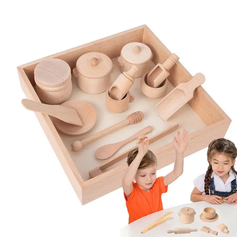 

Sensory Bin Tools 9 Pcs Sensory Montessori Toys Preschool Learning Wooden Educational Toys Sensory Bin Pretend Play For Kids