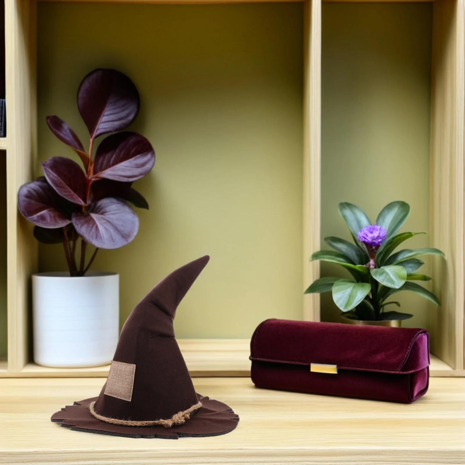 هالوين الفزاعة قبعة الساحرة قماش غير منسوج وأشار لينة تأثيري حلي اكسسوارات خمر ديكور الحفلات الاطفال الفزاعة قبعة