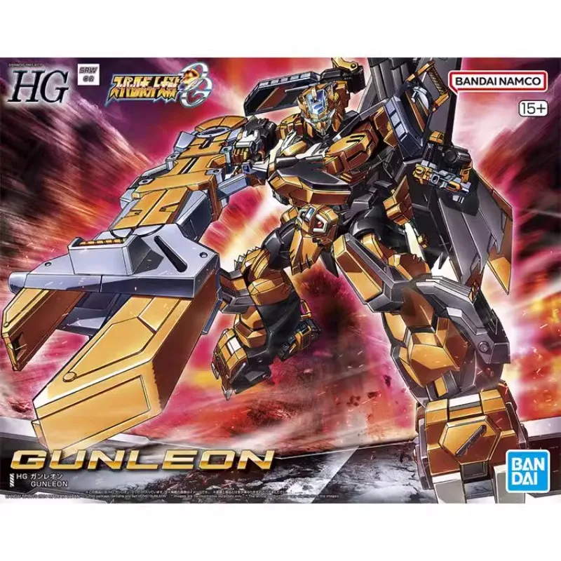 Bandai Original Super Robot Wars Anime HG GUNLEON Action Figure Assembly Model Toys Collectible Model Gifts for Children