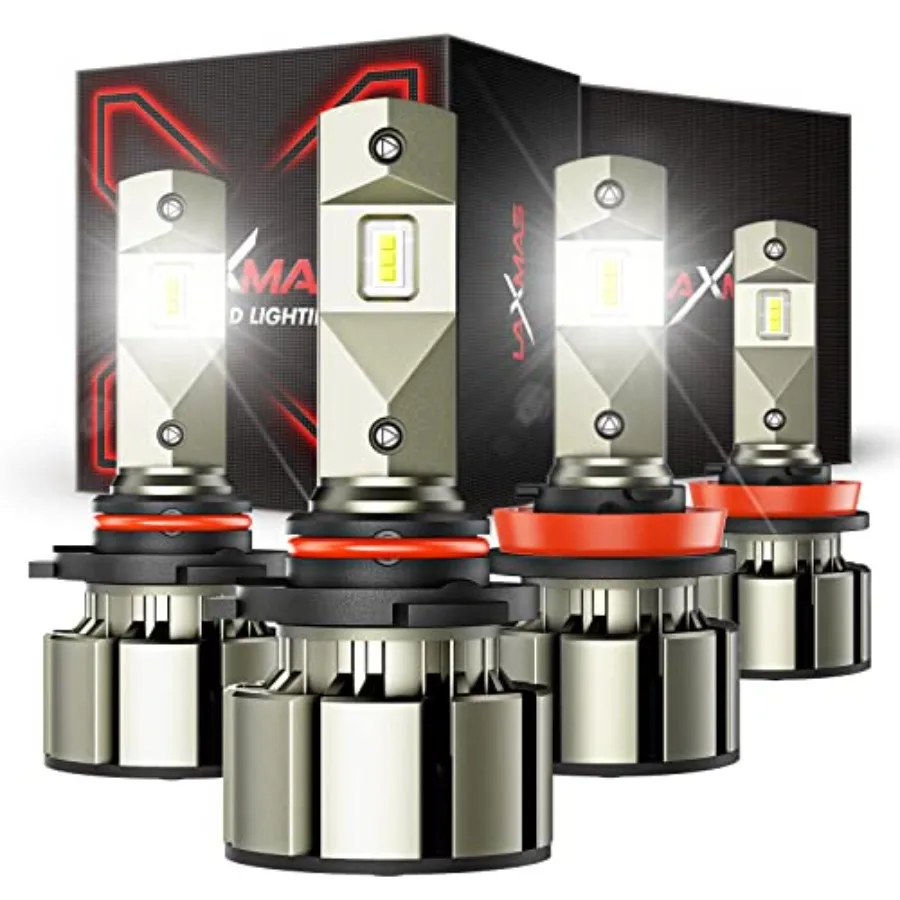 

LED Bulbs Combo Kit/HB3 H8/H9/H16 Super Bright Bulbs Plug and Play Bulb with Cooling Fan 50000 Hours Lifespan LED Light Pack of