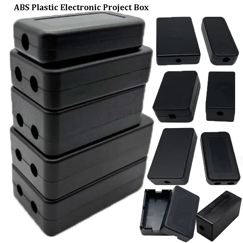 New Waterproof Project Enclosure Boxes ABS Plastic 9 Styles Storage Case Black Housing Instrument Case Electronic Supplies