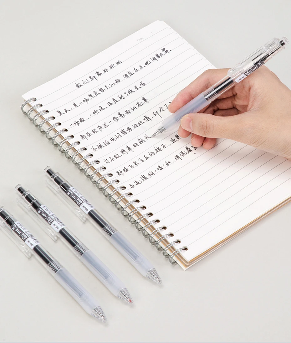 Deli Gel Pen 0,5mm Presse einziehbare Kugelschreiber einfachen Stil gelten für Schul büro Schreibwaren Zubehör – Detail 9