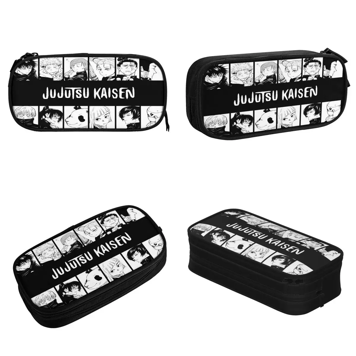 Imagem -02 - Jujutsu Comic Kaisen Anime Pencil Cases Caixa de Lápis de Grande Capacidade Escola de Estudantes Zipper Stationery Bag