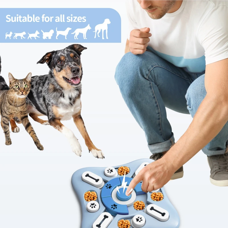 Pet Toy Slow-Feeding Interactive IQ-Boosting Puppy Food Dispenser Slow-Eating Non-Slip Bowl Pet Educational Game Training